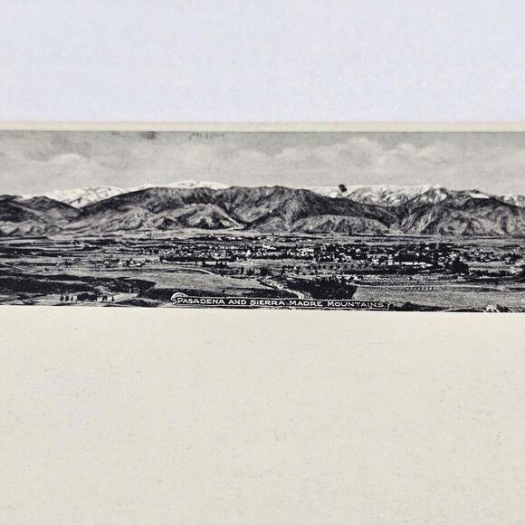 Antique 1920s Post Card View From Mount Lowe Of Pasadena And Sierra Madres - Picture 3 of 4